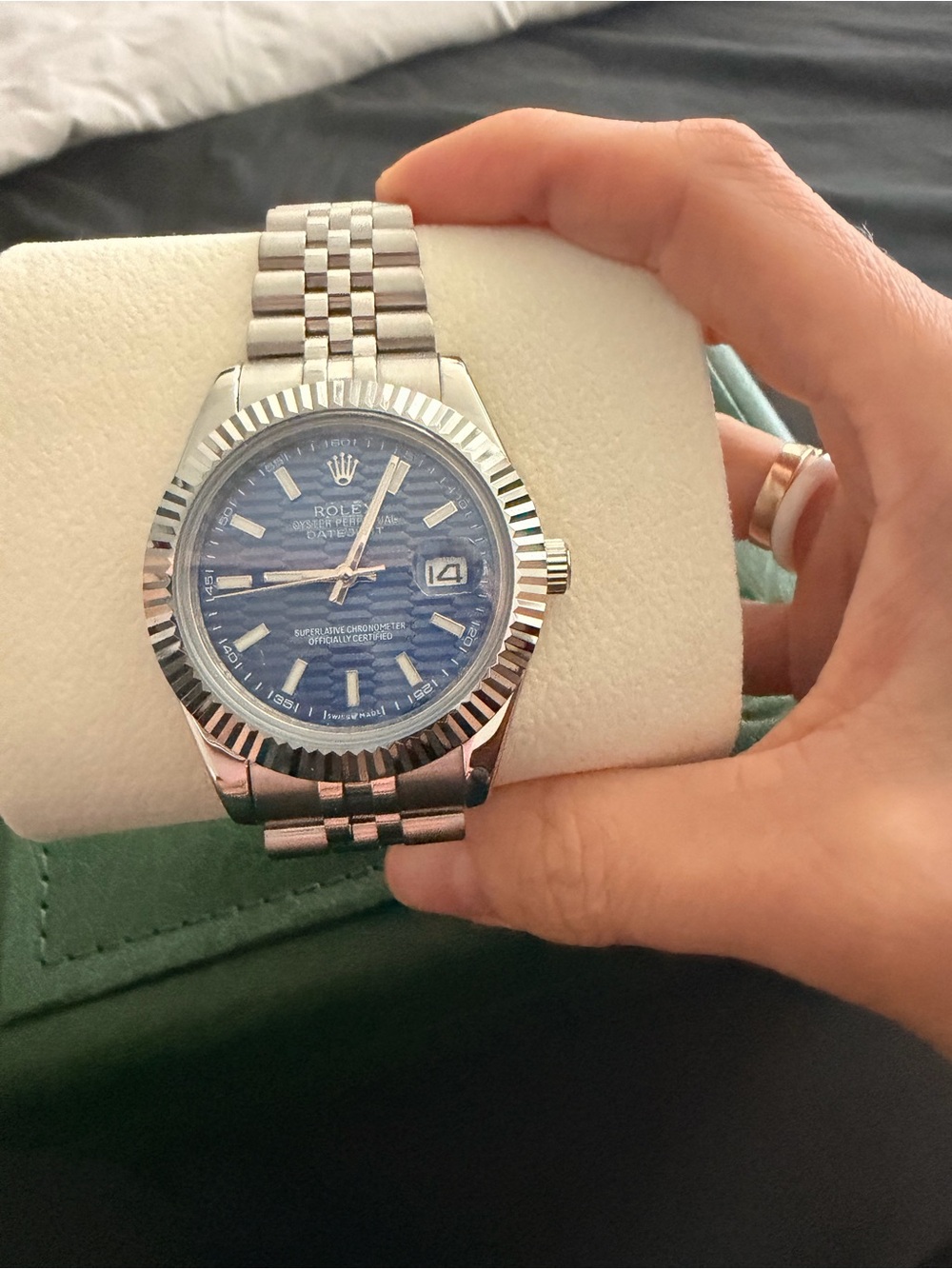 Luxury Designer Watch with Blue Dial